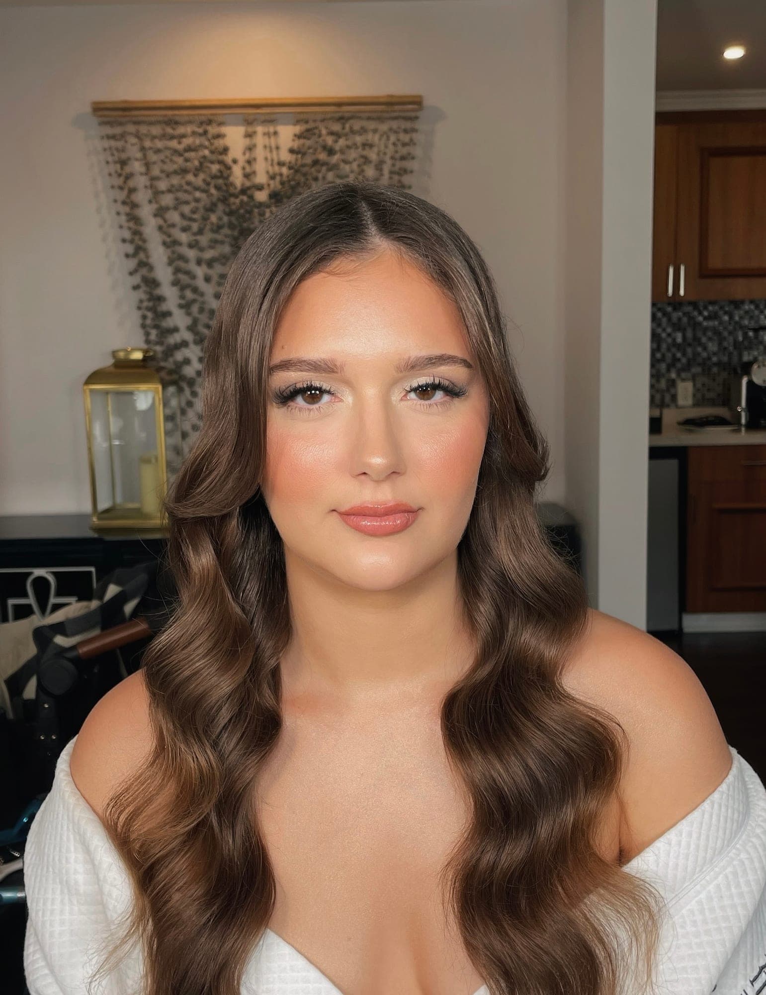 Bridal getting-ready look